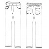 Croquis pantalon jean travail noir