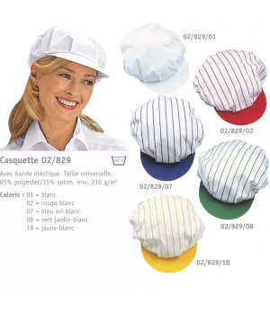 Casquette couleur avec bande élastique, taille universelle