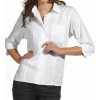 Chemisier Manche 3/4 coton blanc