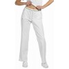 Pantalon blanc femme, Cordon à nouer, peu froissable, entretien facile