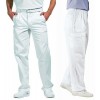 Pantalon homme ou Femme Cargo, blanc, confort, poches côtés, arrière et cuisse