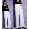Pantalon blanc, élégant en 100% Polyester Toray