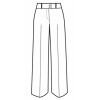 Pantalon femme taille basse Croquis