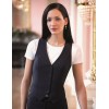 Gilet femme échancré Anthracite à rayures