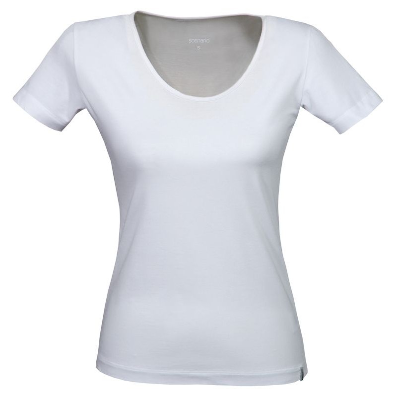 tee shirt femme blanc manches courtes