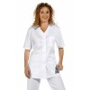 Tunique blanche femme manches 1/2, Col en V, peut bouillir, coton