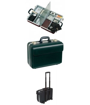 Mallette médicale NOVA, Simili, cadre aluminium, anti-frottement, avec trolley