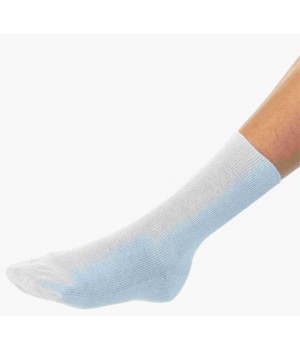 Chaussettes blanches, 80% coton - 20% polyester, peut bouillir