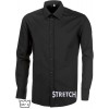 Chemise noire homme manches longues,Stretch liberté de mouvement, Entretien facile, peut bouillir