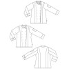 Croquis veste de cuisinier, traiteur, femme