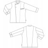 Croquis Veste chef cuisinier Col officier