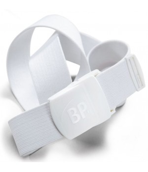 Ceinture sangle élastique, Boucle polyamide, Blanc, Adapté au lavage industriel, 110 cm