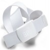 Ceinture sangle élastique, Boucle polyamide, Blanc, Adapté au lavage industriel, 110 cm