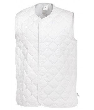 Gilet matelassé mixte, Sans manches, Encolure V, boutons-pression, Tissu thermique, Protection thermique jusqu'à -15°C