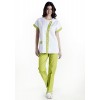 Tunique Manche Kimono  Blanc et Grany