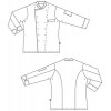 Croquis veste de cuisine polyester coton