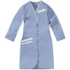 Blouse travail femme bleu ciel blanc