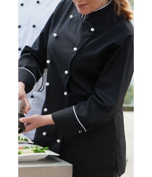 Veste de Cuisine blanche, Surpiquage décoratif, Taille 42.