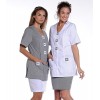 Blouse dentiste féminine col V 2 poches Boutons pressions