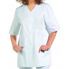 Blouse médicale courte coton Service à la personne Blanc