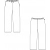 Croquis pantalon professionnel médical