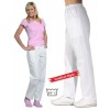 Pantalon blanc femme, Confort et Style, Taille élastiquée confortable, coton sergé