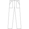 Croquis pantalon infirmière taille élastique