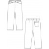 Schéma pantalon jean homme médical