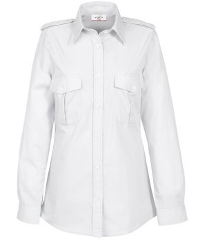 Chemisier Blanc à Epaulettes, Entretien Facile, Taille 40.