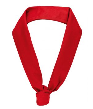 Tour de Cou Cuisinier, Rouge Garanti grand teint, PolyCoton, Le pack de 3