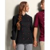 Veste de cuisine Femme, manches longues, Noir