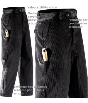 Pantalon Velours Adolphe Lafont, Taille 40, Résistant, bas de jambes renforcé cuir