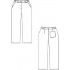 Croquis pantalon médical femme