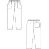 Croquis pantalon médical mixte