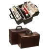 mallette médicale CONCERTINA, cuir véritable anti-rayures, cadre Aluminium, serrure intégrée, Modèle 1 de hauteur 27 cm