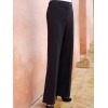 Pantalon femme taille haute Marine