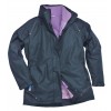 Parka femme marine polaire amovible lilas