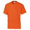 tee-shirt travail col rond orange