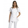 Blouse de soins médicaux courte 70 cm 3 poches Blanche