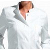 Blouse femme laboratoire col officier coton Blanc