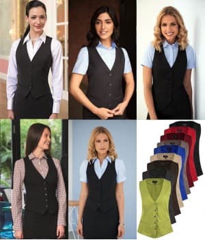 Gilet de Service Femme, Gilet Serveuse et Barman Femme