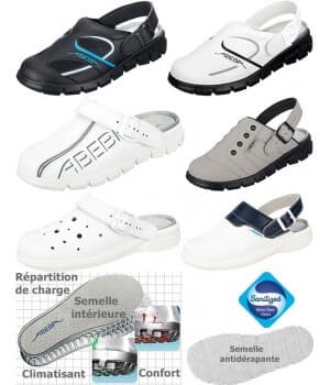 Sabots de travail confort, look tendance, effet climatisant